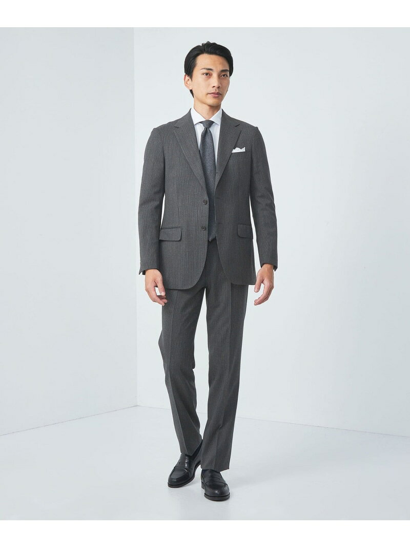 【SALE／40%OFF】UNITED ARROWS green label relaxing GLR CLOTH サキソニー ストライプ HX NP スーツパンツ -防シワ- ユナイテッドアローズ アウトレット スーツ・フォーマル スーツパンツ ネイビー グレー【RBA_E】【送料無料】