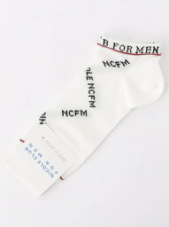 NICOLE CLUB FOR MEN ロゴデザインショートソックス ニコル 靴下・レッグウェア その他の靴下・レッグウェア ホワイト ブラック ネイビー