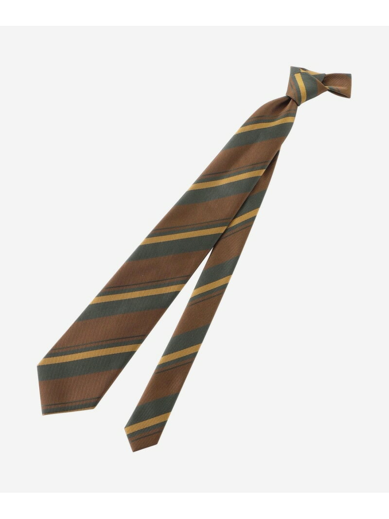 MACKINTOSH LONDON レップオルタネイトストライプネクタイ マッキントッシュ ロンドン スーツ・フォーマル ネクタイ・蝶ネクタイ ブラウン ベージュ ブルー【送料無料】