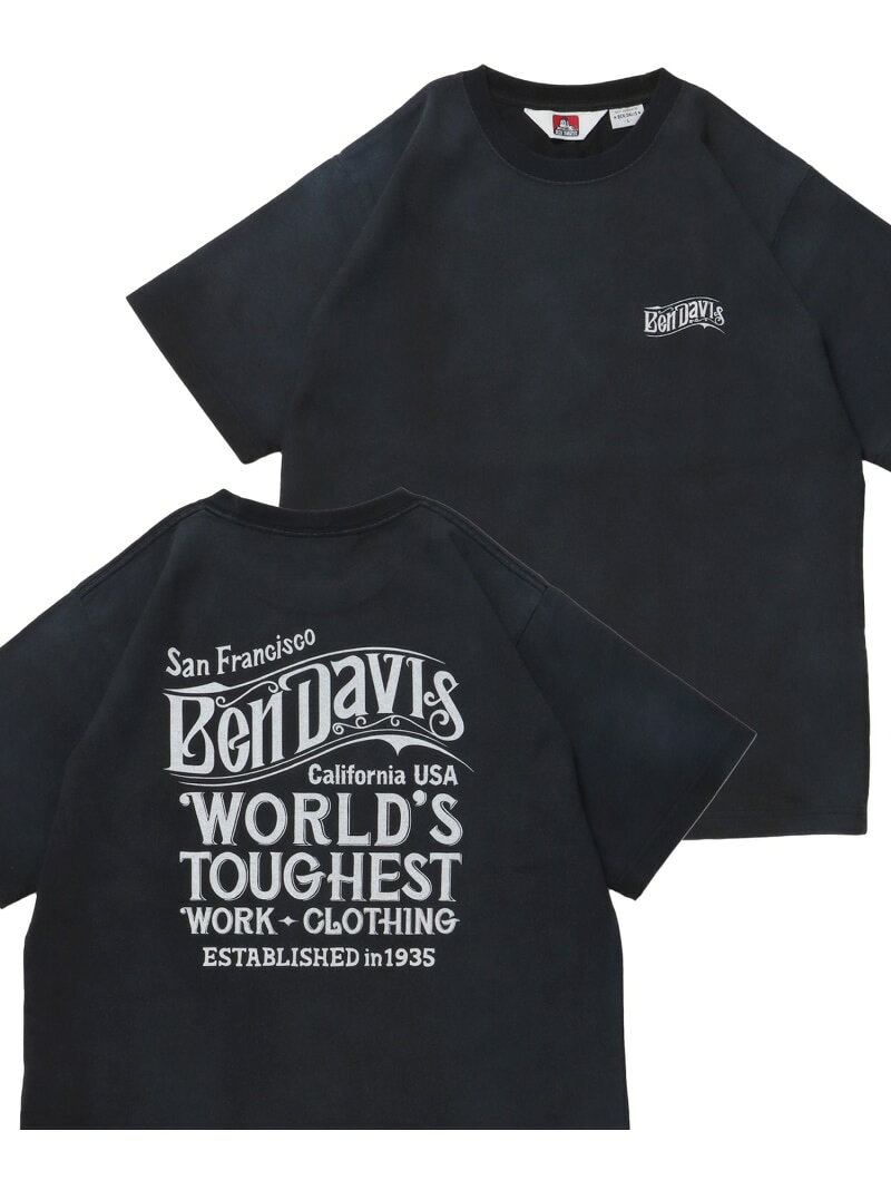 【SALE／30%OFF】BEN DAVIS / WHITE LABEL 【BEN DAVIS(ベンデイビス)】OLD SIGN VNTG TEE / Tシャツ クルーネック ワンポイント シンプル ユニセックス 加工 ナバル トップス カットソー・Tシャツ ホワイト ブラック ネイビー【RBA_E】
