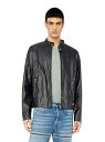 ディーゼル 【SALE／52%OFF】DIESEL メンズ ジャケット コーティング バイカー ディーゼル ジャケット・アウター ライダースジャケット ブルー【RBA_E】【送料無料】