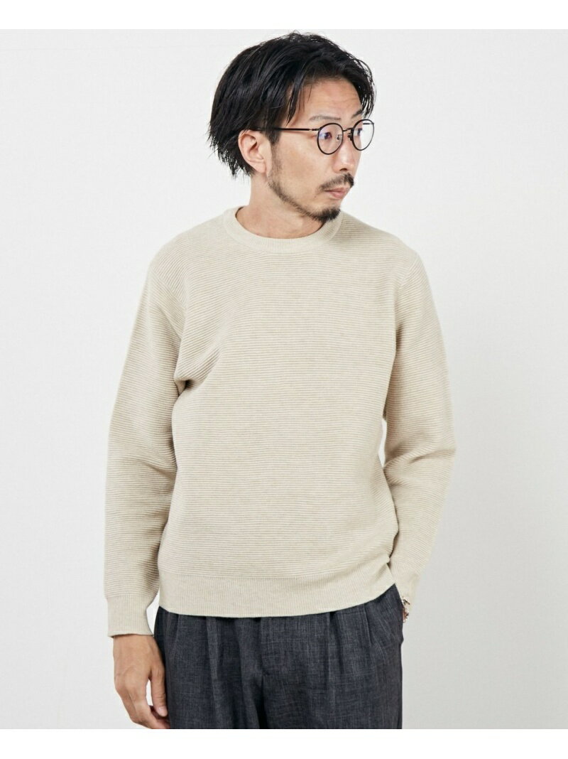 【SALE／50%OFF】MEN'S MELROSE イージーケアリップルクルーネックニット メンズメルローズ トップス ..