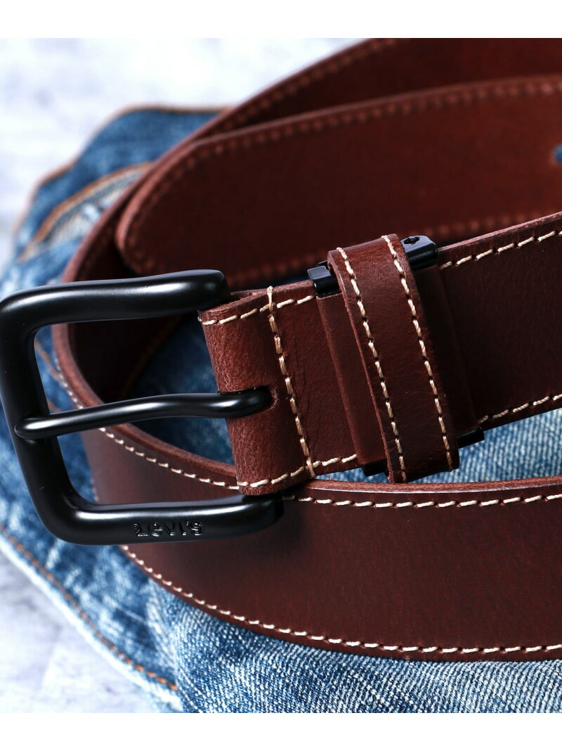 【SALE/5%OFF】Levi's Levi's ベルト メンズ レザー 牛革 レザーベルト カジュアル マルカワ ファッション雑貨 ベルト ブラウン ブラック【RBA_E】【送料無料】