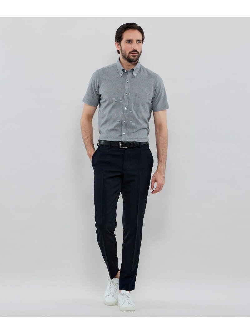 MACKINTOSH LONDON 【FLEX JERSEY】ハニカムメッシュジャージー半袖シャツ マッキントッシュ ロンドン トップス シャツ・ブラウス ネイビー ホワイト【送料無料】