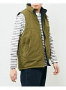 MEN'S MELROSE リバーシブル中綿ベスト メンズメルローズ トップス ベスト・ジレ カーキグリーン ブラック【送料無料】