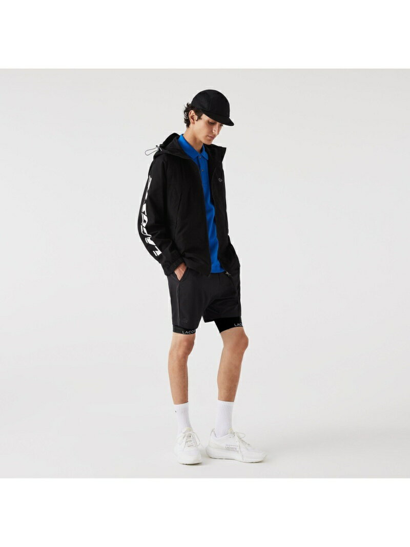 ラコステ アウター メンズ 【SALE／30%OFF】LACOSTE スリーブプリントフィールドジャケット ラコステ ジャケット・アウター ブルゾン・ジャンパー ブラック ブラウン【RBA_E】【送料無料】