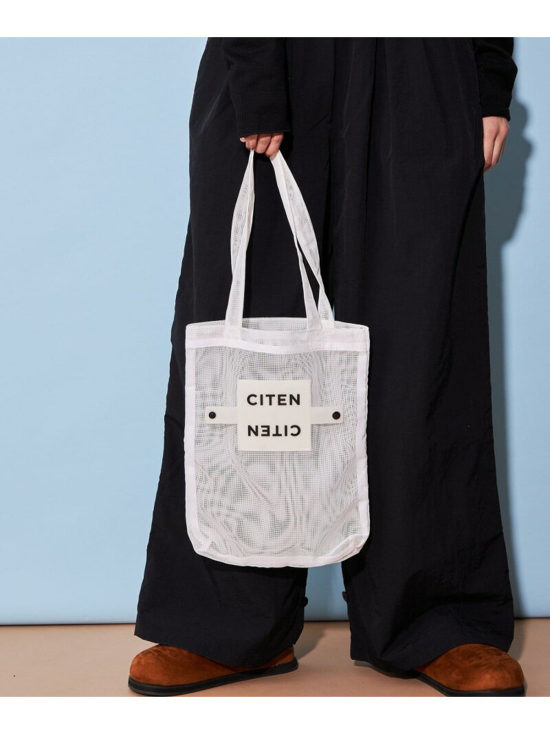 CITEN ＜CITEN＞クルクルパッチン メッシュ トート S シテン バッグ トートバッグ グレー ネイビー イエロー ブラック ホワイトのサムネイル