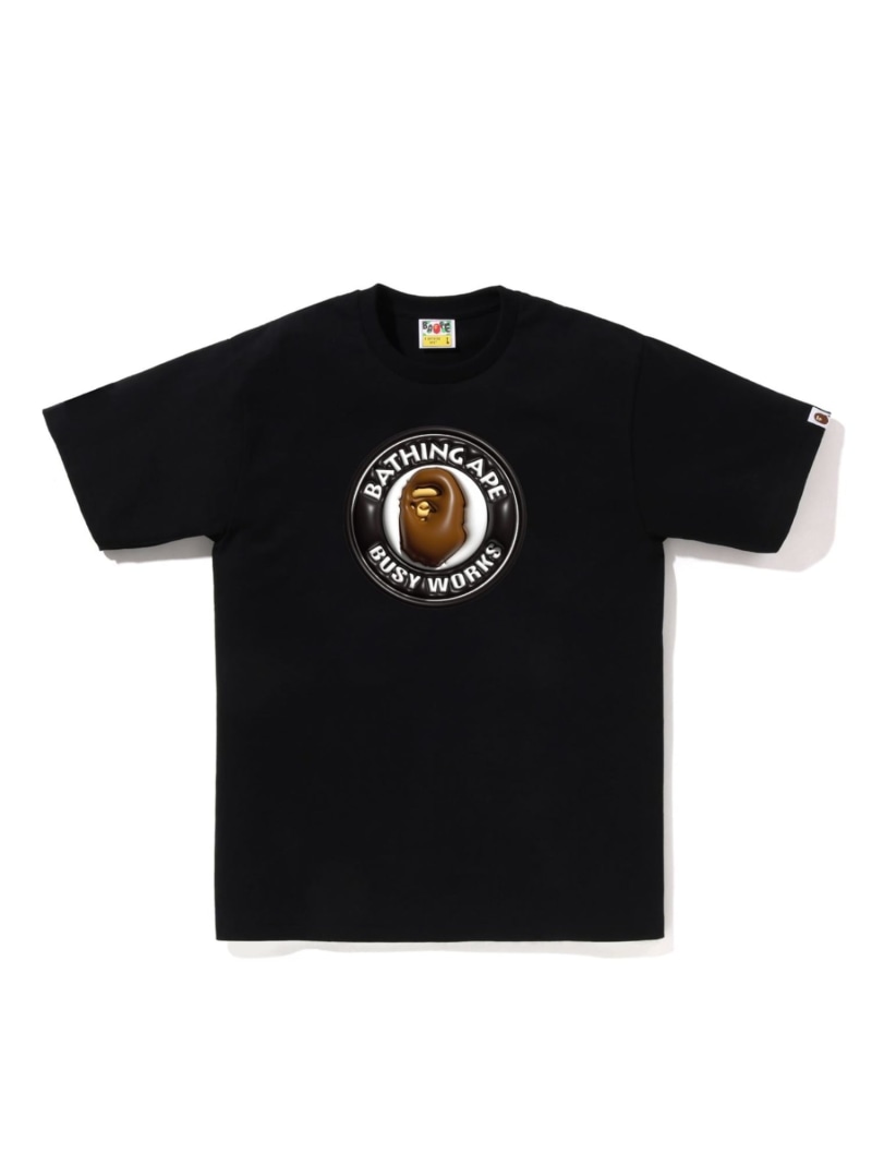 A BATHING APE 3D BUSY WORKS TEE ア ベイシング エイプ トップス カットソー・Tシャツ ブラック ホワイト【送料無料】