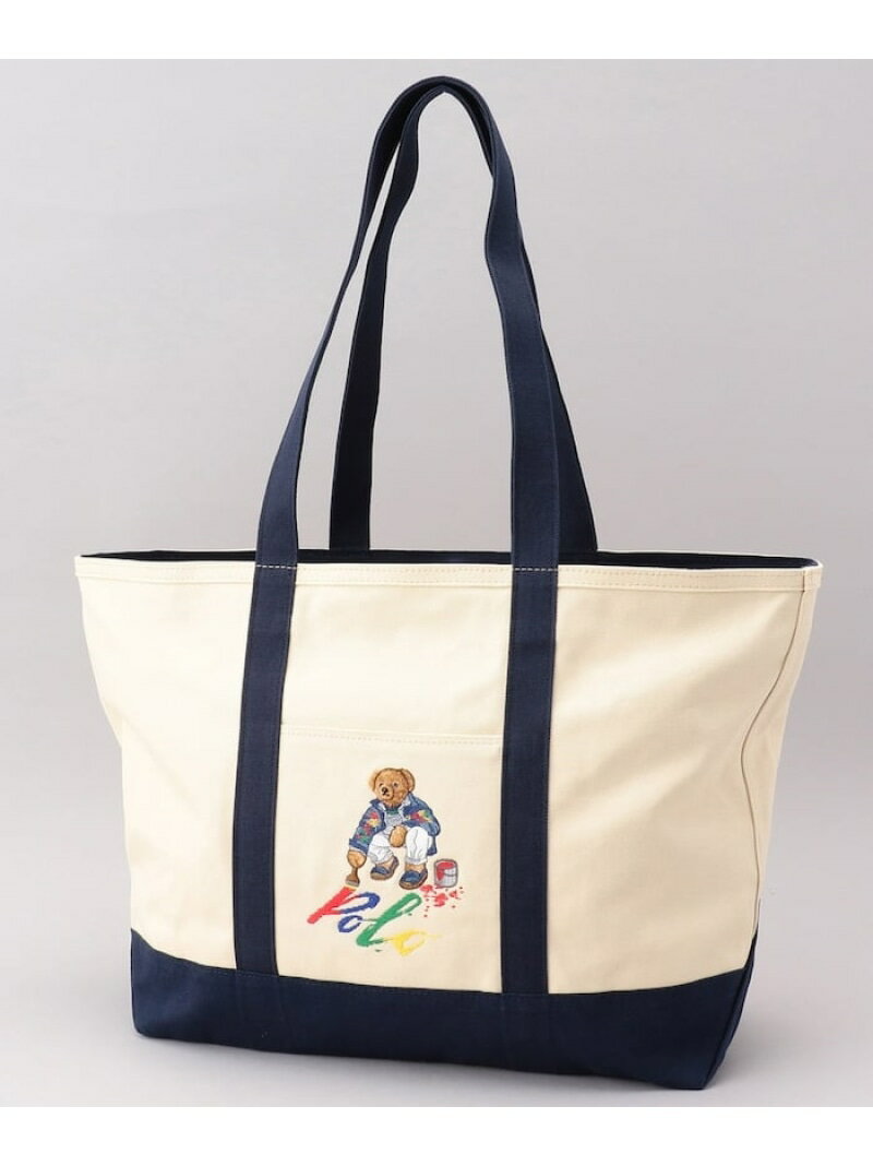 POLO RALPH LAUREN Polo bear canvas tote フリークスストア バッグ トートバッグ ネイビー【送料無料】