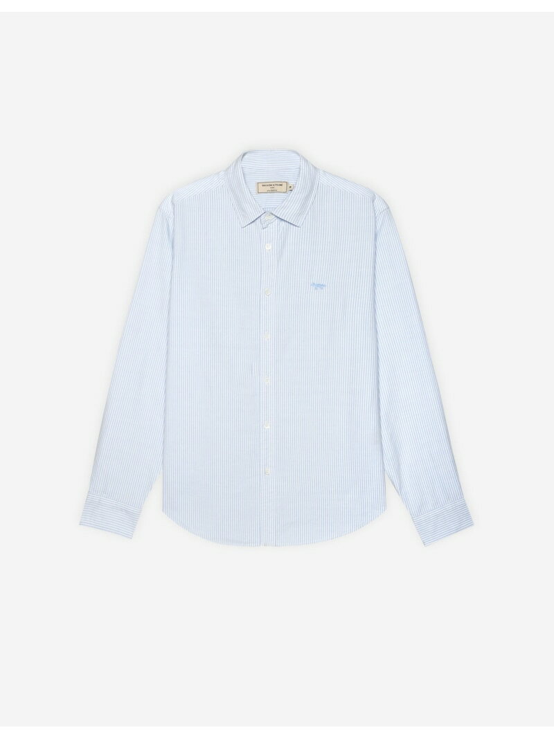 Maison Kitsune MAISON KITSUNE/(M)JP EXCLUSIVE STRIPE SHIRT メゾン キツネ トップス シャツ ブラウス ブルー ネイビー【送料無料】