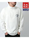 【SALE/5%OFF】MRU MRU スウェット トレーナー メンズ 大きいサイズ ハーフジップ 3L、4L、5L、6L マルカワ トップス スウェット・トレーナー ネイビー ブラック グレー ホワイト ベージュ【RBA_E】【送料無料】