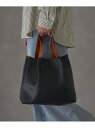 【SALE/32%OFF】MAISON CLUB MAISON CLUB/バイカラーPUレザートートバック M セットアップセブン バッグ トートバッグ ブラウ...
