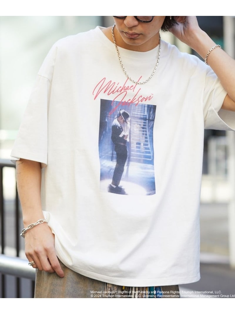 SALE20%OFFPUBLUX  MICHAEL JACKSON TEE ե꡼ȥ ȥåץ åȥT ۥ磻 ֥åRBA_E̵ۡ