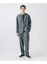 BEAMS HEART MEN ポリエステル バーズアイ ジャケット&パンツ(セットアップ) ビームス ハート スーツ・フォーマル セットアップスーツ ネイビー...