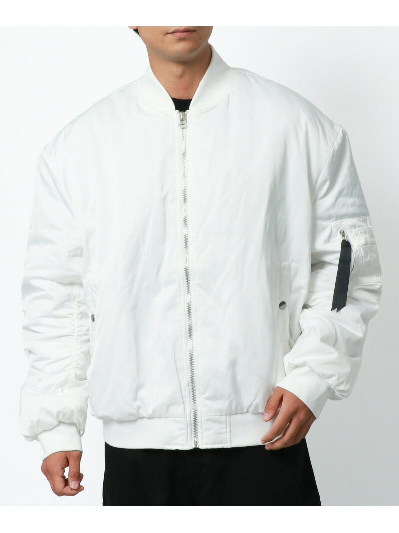 【SALE／5%OFF】Nylaus MA-1 メンズ 中綿 ビッグシルエット フライトジャケット マルカワ ジャケット・アウター ブルゾン・ジャンパー ホワイト ブラック グリーン【RBA_E】【先行予約】*【送料無料】