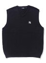 XLARGE OLD ENGLISH KNIT VEST ベスト XLARGE エクストララージ トップス ベスト・ジレ ブラック ブルー ブラウン【送料無料】