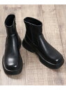 【SALE/20%OFF】LibertyDoll 4.5cmヒール スクエア厚底ストレッチブーツ ☆9137 サンエーフットウェアー シューズ・靴 ブーツ ブラ...
