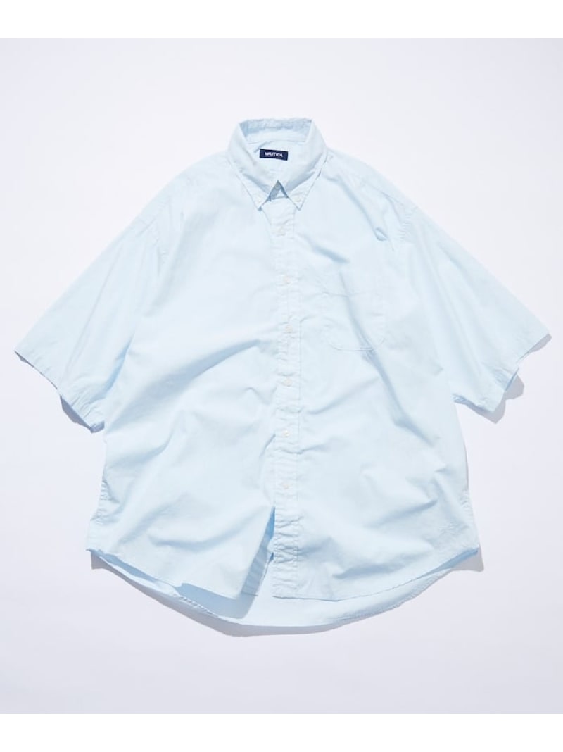 NAUTICA Faded S/S Shirt (Broadcloth) フリークスストア トップス シャツ・ブラウス ブルー ネイビー