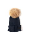 BEAMS GOLF <WOMEN>リアルファー リブニットキャップ ビームス ゴルフ 帽子 キャップ ブラック ネイビー ホワイト【送料無料】