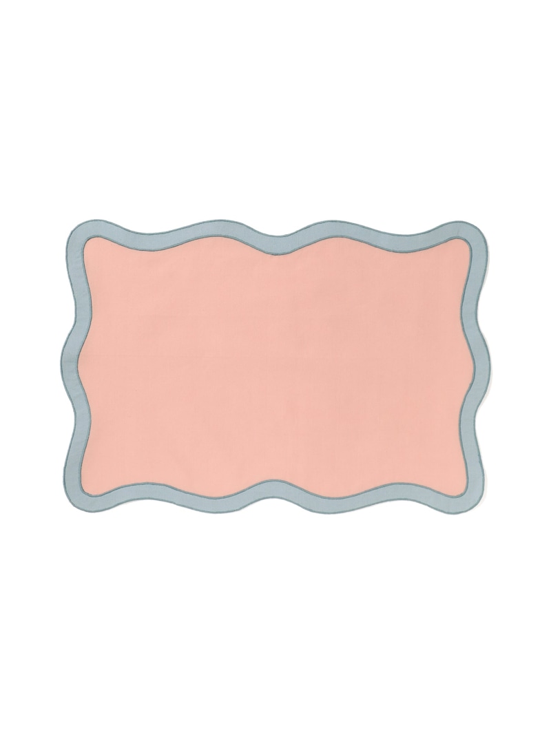 Francfranc バイカラー ウェーブ ランチマット*ブルー フランフラン 食器・調理器具・キッチン用品 ランチョンマット・テーブルクロス ピンクのサムネイル