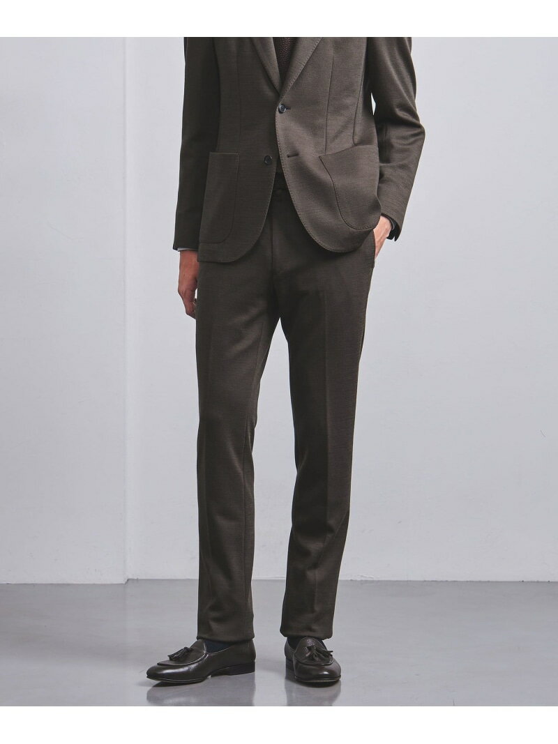 【SALE／60%OFF】UNITED ARROWS ジャージ ノープリーツ テーパード スラックス COMFORT EASY-MODEL ユナイテッドアローズ アウトレット スーツ・フォーマル スーツパンツ グリーン ネイビー【RBA_E】【送料無料】