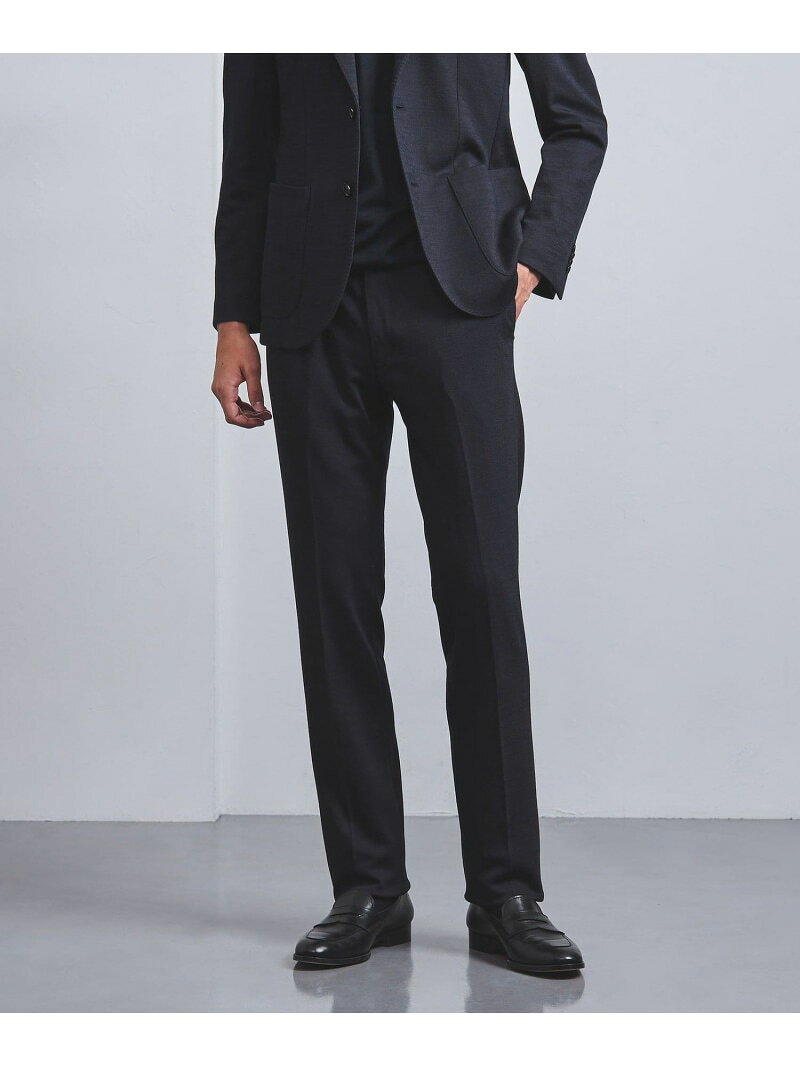 【SALE／60%OFF】UNITED ARROWS ジャージ ノープリーツ テーパード スラックス COMFORT EASY-MODEL ユナイテッドアローズ アウトレット スーツ・フォーマル スーツパンツ グリーン ネイビー【RBA_E】【送料無料】