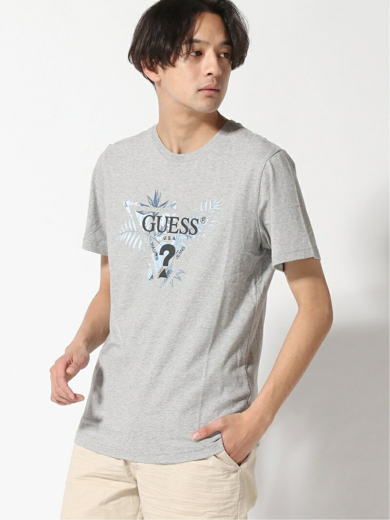 GUESS (M)PALM TRIANGLE LOGO TEE ゲス カットソー Tシャツ グレー【送料無料】