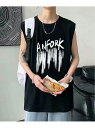 【SALE/49%OFF】NOWLE NOWLE/(M)【NOWLE】ルーズシルエット フロントロゴ ノースリーブ Tシャツ チェルカ トップス ノースリーブ・...