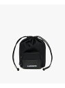 【SALE/40%OFF】LACOSTE 巾着型バッグ スマホポーチ ショルダーバッグ Size: 17 x 22cm ラコステ バッグ ショルダーバッグ グリ...