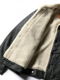 Levi's The Sherpa Trucker Jacket 16365: 0051 Carbon Brushed Twill Levi's The Sherpa Trucker Jacket 16365: 0051 Carbon Brushed Twill