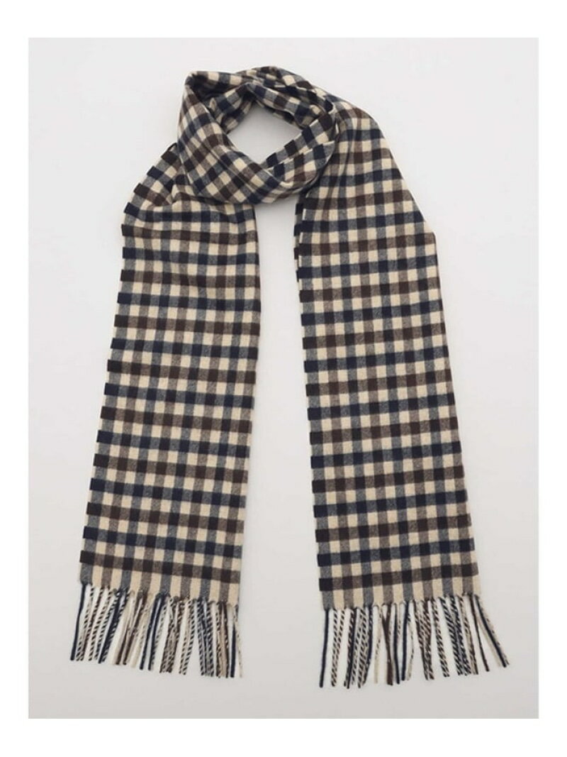 アクアスキュータム Aquascutum MEN Cashmere Club Check MUFFLER アクアスキュータム ファッション雑貨 マフラー・ストール・ネックウォーマー ネイビー【送料無料】