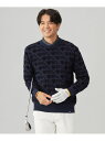 【SALE/30%OFF】23区GOLF 【MEN】エンブレムジャカードセーター ニジュウサンクゴルフ トップス ニット ネイビー ホワイト【RBA_E】【送料...