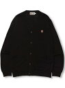 A BATHING APE APE HEAD ONE POINT KNIT CARDIGAN M ア ベイシング エイプ トップス カーディガン ブラック グレー【送料無料】