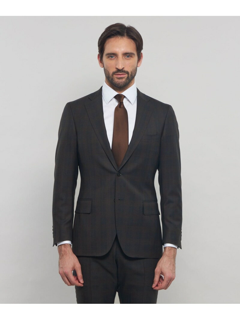 MACKINTOSH LONDON 【NEW BRIDGE】Super110's コンビネーションチェックスーツ マッキントッシュ ロンドン スーツ・フォーマル スーツジャケット ブラウン【送料無料】