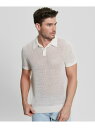 【SALE／50%OFF】GUESS (M)Eco Lenny Open-Stitch Polo ゲス トップス ポロシャツ ホワイト【RBA_E】【送料無料】