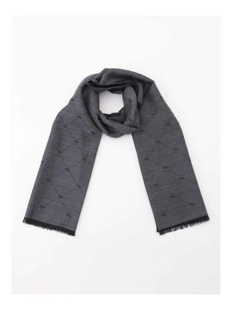 アクアスキュータム Aquascutum MEN WOOL&SILK STOLE アクアスキュータム ファッション雑貨 マフラー・ストール・ネックウォーマー グレー ネイビー レッド【送料無料】