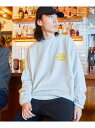 【SALE/41%OFF】FREAK'S STORE YOU KNOW WHAT×FREAK'S STORE 別注 ビッグシルエット フロッキープリント クルーネックスウェット 【限定展開】 24AW フリークスストア トップス スウェット・トレーナー ネイビー ブラック ピンク グレー【RBA_E】