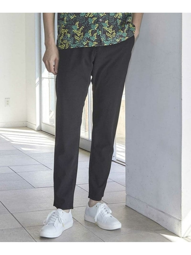 【SALE／50%OFF】UNION STATION 梨地ジャージースリムイージーパンツ メンズ ビギ パンツ その他のパンツ ブラック ベージュ ネイビー【RBA_E】【送料無料】