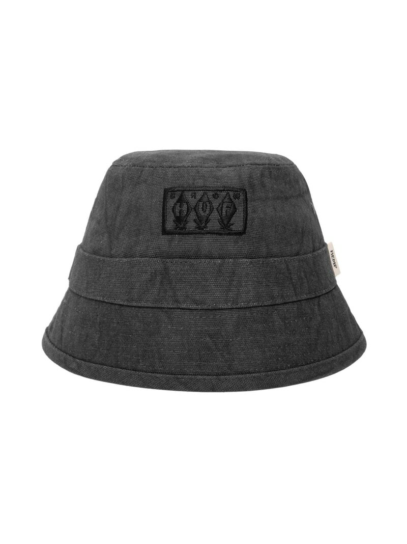 ヘンプ 帽子（メンズ） HUF HEMP BUCKET HAT HUF ハフ ハット バケハ ハフ 帽子 ハット ブラック レッド【送料無料】