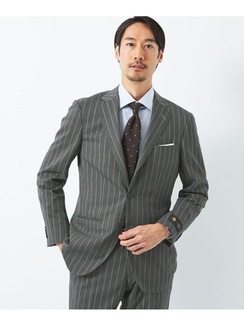 【SALE/80%OFF】UNITED ARROWS green label relaxing <CERRUTI>ストライプ 3B/D スーツジャケット ユナイテッドアローズ アウトレット スーツ・フォーマル スーツジャケット グレー【RBA_E】【送料無料】
