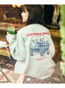 【SALE/31%OFF】FREAK'S STORE SHE WOLF DINER×FREAK'S STORE 別注 ビッグシルエット バックプリント クルーネックスウェット CAR 【限定展開】 24AW フリークスストア トップス スウェット・トレーナー ブルー ブラック グレー【RBA_E】