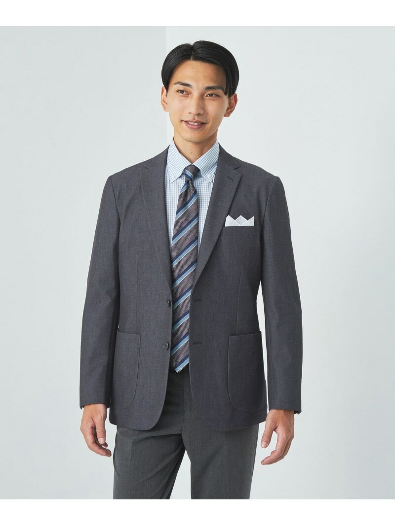 【SALE／70%OFF】UNITED ARROWS green label relaxing A+ TR デニムライク 2B スタンダード ジャケット -ストレッチ・防シワ- ユナイテッドアローズ アウトレット ジャケット・アウター テーラードジャケット・ブレザー ネイビー グレー【RBA_E】【送料無料】