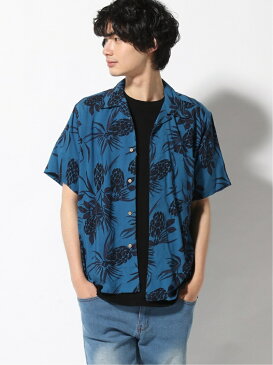 【SALE/16%OFF】SEAVAN SEAVAN/(M)接触冷感 レーヨンアロハシャツ ジーンズメイト シャツ/ブラウス 半袖シャツ ブラック ホワイト グレー ブラウン グリーン ピンク ブルー【RBA_E】