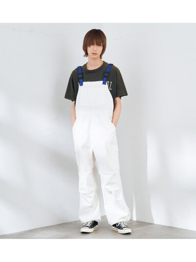 【SALE/10%OFF】EDWIN EDWIN 【WEB限定】STEP MARK バルーンオーバーオール サロペット ビブ カーゴ エドウインオンラインモール オールインワン・オーバーオール オーバーオール・サロペット ホワイト【RBA_E】【送料無料】
