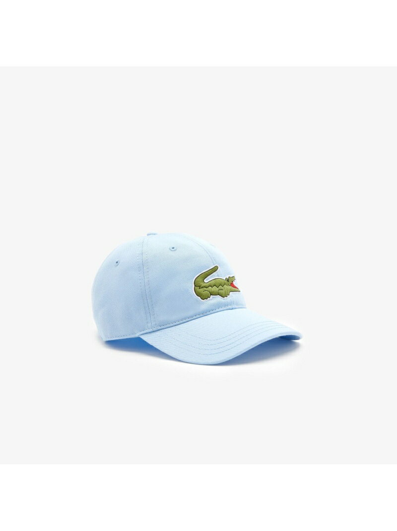 ラコステ 【SALE／40%OFF】LACOSTE オーガニックコットンビッグエンブレム5パネルキャップ ラコステ 帽子 キャップ ブルー ブラック イエロー グリーン ネイビー レッド パープル ブラウン【RBA_E】【送料無料】