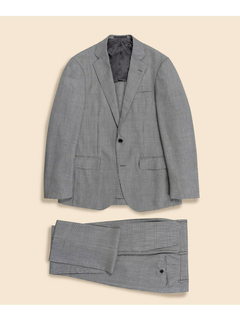 BROOKS BROTHERS ウール グレンプラッド シングル2釦 アンコンスーツ Classic Made by RING JACKET ブルックス ブラザ...