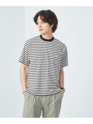 UNITED ARROWS green label relaxing ＜DANTON＞TC ロゴ ポケット ボーダー Tシャツ ユナイテッドアローズ グリーンレーベルリラクシング トップス カットソー・Tシャツ ネイビー【送料無料】