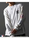 【SALE/31%OFF】PUBLUX 別注 MLB スリーブロゴプリントロンT 24AW フリークスストア トップス カットソー・Tシャツ ブラック グレー ホワイト ネイビー【RBA_E】【送料無料】