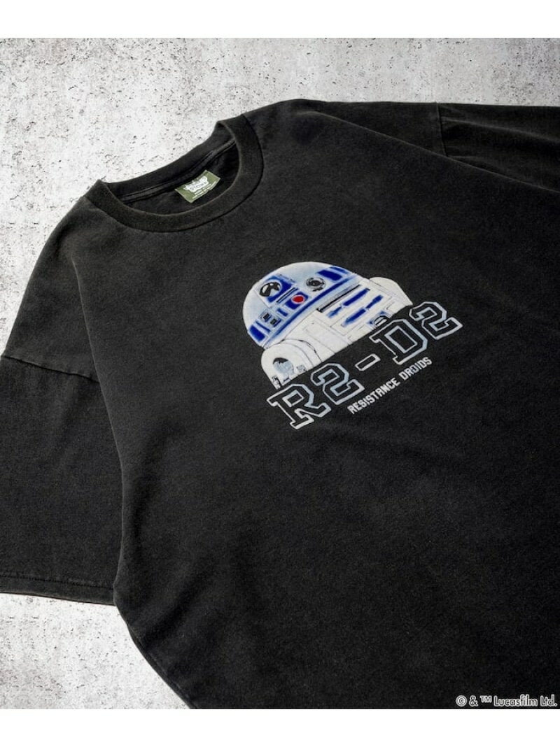 【SALE／10 OFF】FREAK 039 S STORE STARWARS/スターウォーズ R2-D2 フロッキープリント ショートスリーブTシャツ/半袖 フリークスストア トップス カットソー Tシャツ ブラック グリーン ネイビー【RBA_E】【先行予約】 【送料無料】