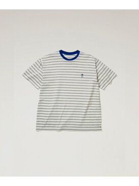 WOOLRICH (M)SHEEP HORIZONTAL STRIPES T-SHIRT ウールリッチ カットソー Tシャツ グレー ネイビー【送料無料】